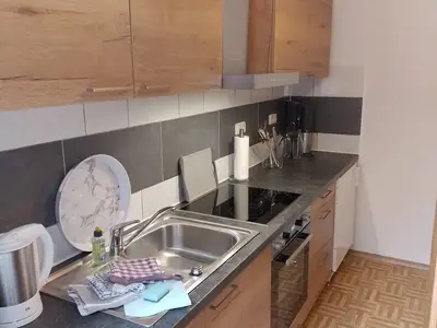 Die Küche in der Ferienwohnung Salzburg