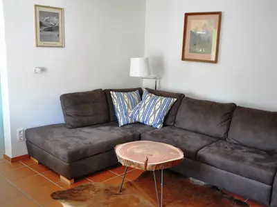 Das Wohnzimmer in der Ferienwohnung Bitterling