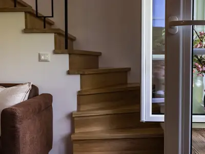 Ferienwohnung Treppenaufgang zum OG