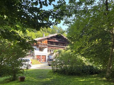 Hausansicht aus dem Garten heraus