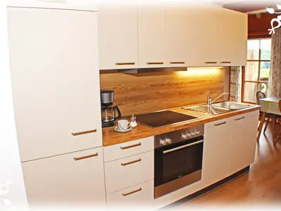Die Küche in der Ferienwohnung Watzmann