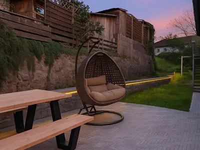 Die Beleuchtung sorgt auch Abends für eine gute Stimmung