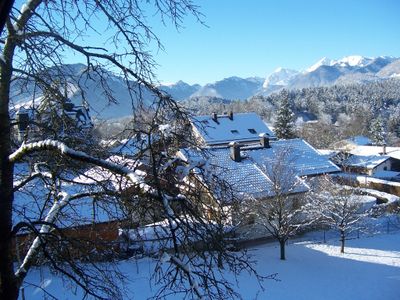 Winteraussicht vom Balkon