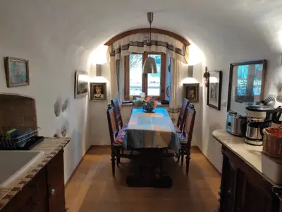 Gemütliche Wohnküche in der Ferienwohnung