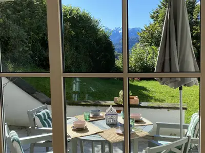 Blick vom Wohnzimmer