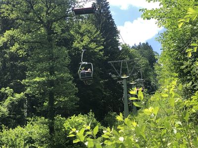 ... Bergbahn Marquartstein von 619 m hinauf auf 1050 m ...