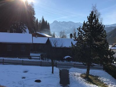 aussicht vom balkon winter