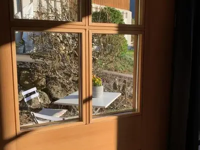 Tür vom Schlafzimmer auf die Terrasse