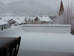 Unsere Terrasse im Winter