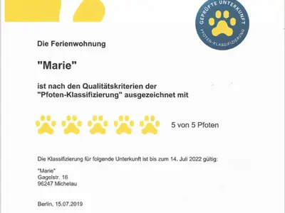 DTV 5-Pfoten Klassifizierung
