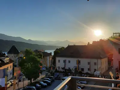 Sonnenuntergang am Balkon