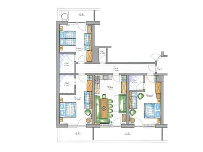 Grundriss Appartement Hohe Tauern