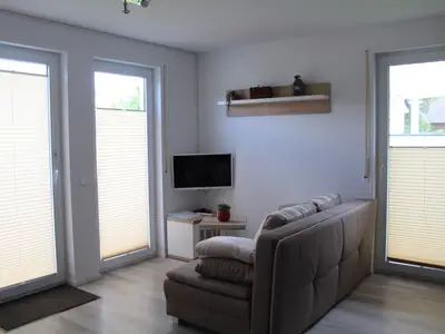 Wohnzimmer Ferienwohnung "Am Seeufer III"