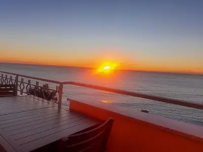 Sonnenuntergang vom Küchenbalkon