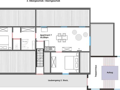 Grundriß Apartment 7