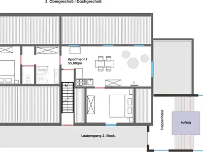 Grundriß Apartment 7