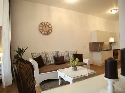 Wohnbereich im Apartment Paris