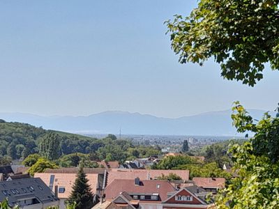 Aussicht vom Balkon in die Vogesen