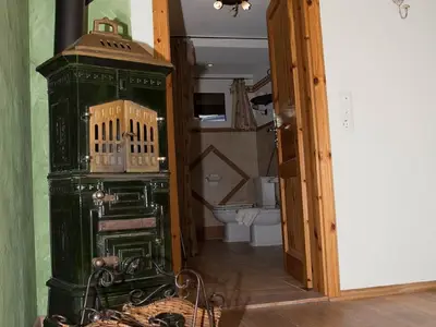 Kachelofen Beistellofen im Schlafzimmer