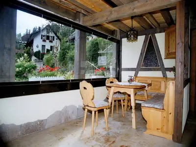 Kachelofen verglaste Terrassse