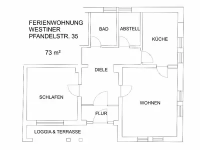 Grundriss Ferienwohnung Westiner