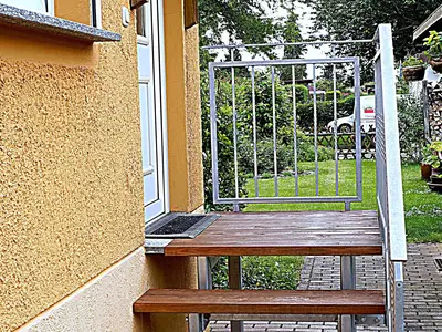 Treppenaufgang zur Ferienwohnung