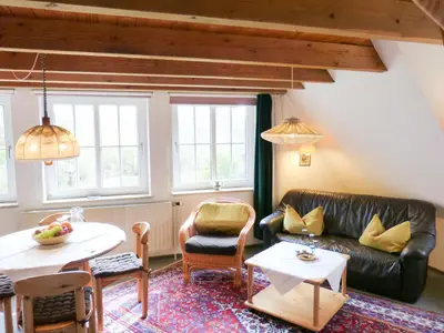 Sofa in der Ferienwohnung Bi Elschen in Nebel auf Amrum