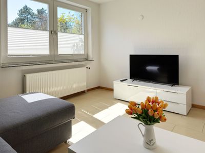 Wohnzimmer in der Ferienwohnung Üüs Aran 4 in Süddorf auf Amrum