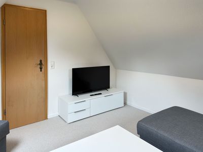 Wohnzimmer in der Ferienwohnung Üüs Aran 6 in Süddorf auf Amrum