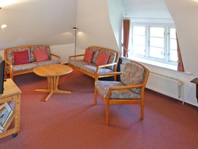 Wohnzimmer in der Ferienwohnung Sillo´s Hüs 3 in Nebel auf Amrum