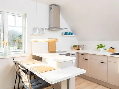 Küche in der Ferienwohnung 54 Nord in Nebel auf Amrum