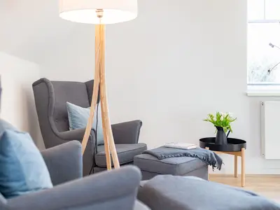 Gemütliche Sesselecke in der Ferienwohnung 54 Nord in Nebel auf Amrum