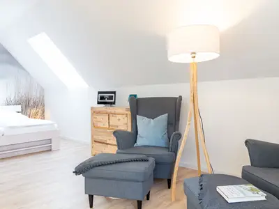 Gemütliche Sesselecke in der Ferienwohnung 54 Nord in Nebel auf Amrum