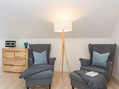 Gemütliche Sesselecke in der Ferienwohnung 54 Nord in Nebel auf Amrum