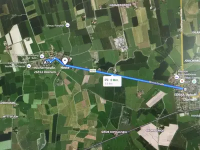 zum Bäcker und Edeka sind es nur 5 min.