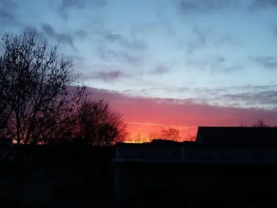 Sonnenuntergang vom Balkon aus
