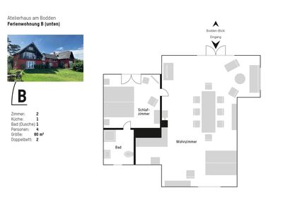 Ferienwohnung für 4 Personen (80 m²) in Neuenkirchen (Rügen) 2/8