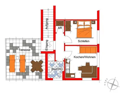 Plan vom Appartement Wildkogel