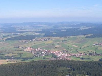 Blick vom Hohenbogen nach Vorderbuchberg