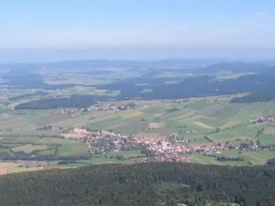 Blick vom Hohenbogen nach Vorderbuchberg