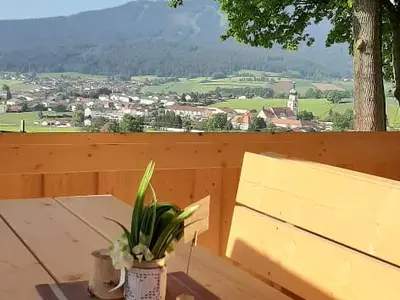 Blick vom Biergarten