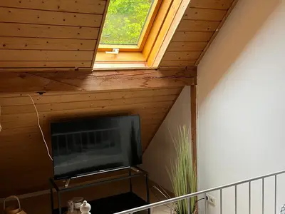 TV im großen Schlafzimmer