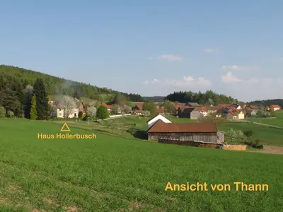Ansicht Thann, links Haus Hollerbusch