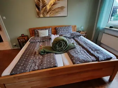 grünes Schlafzimmer
