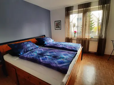 blaues Schlafzimmer