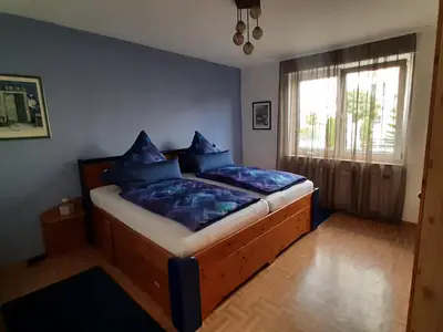 blaues Schlafzimmer