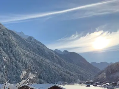 Aussicht vom Balkon Winter