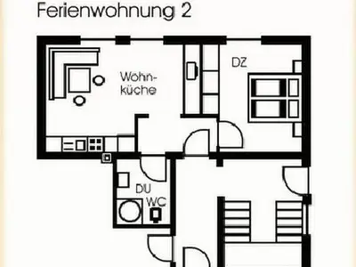 Fewo 45m² Skizze