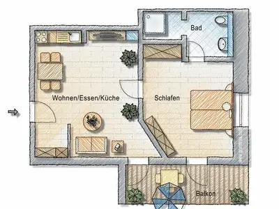 Ferienwohnung für 3 Personen (40 m²) in Nohfelden 9/10