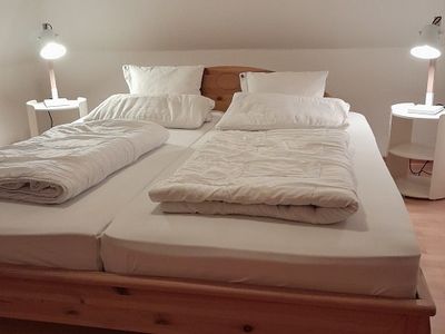 Schlafraum mit Doppelbett